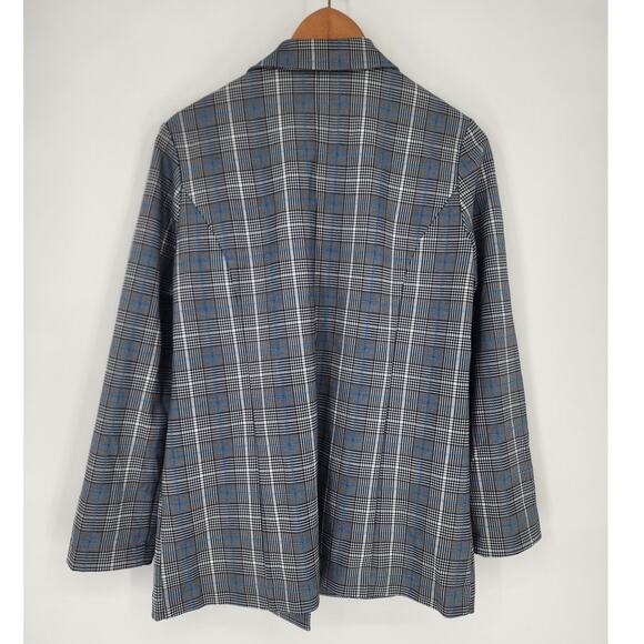 Liverpool Los Angeles Blue Topaz Plaid Jacket Women’s Size Medium - Picture 11 of 11